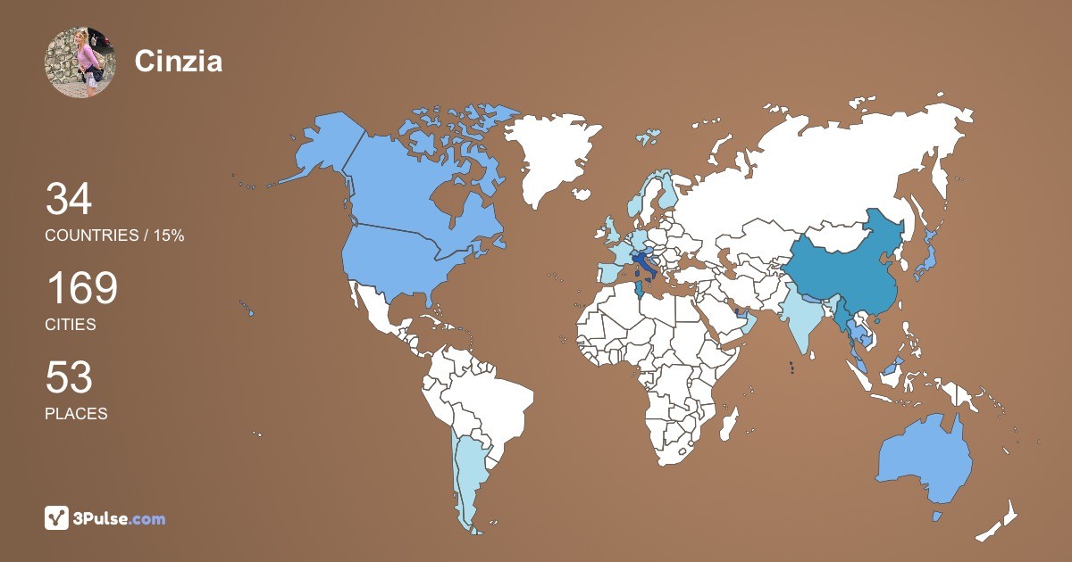 Cinzia Maestrini's Travel Map Image