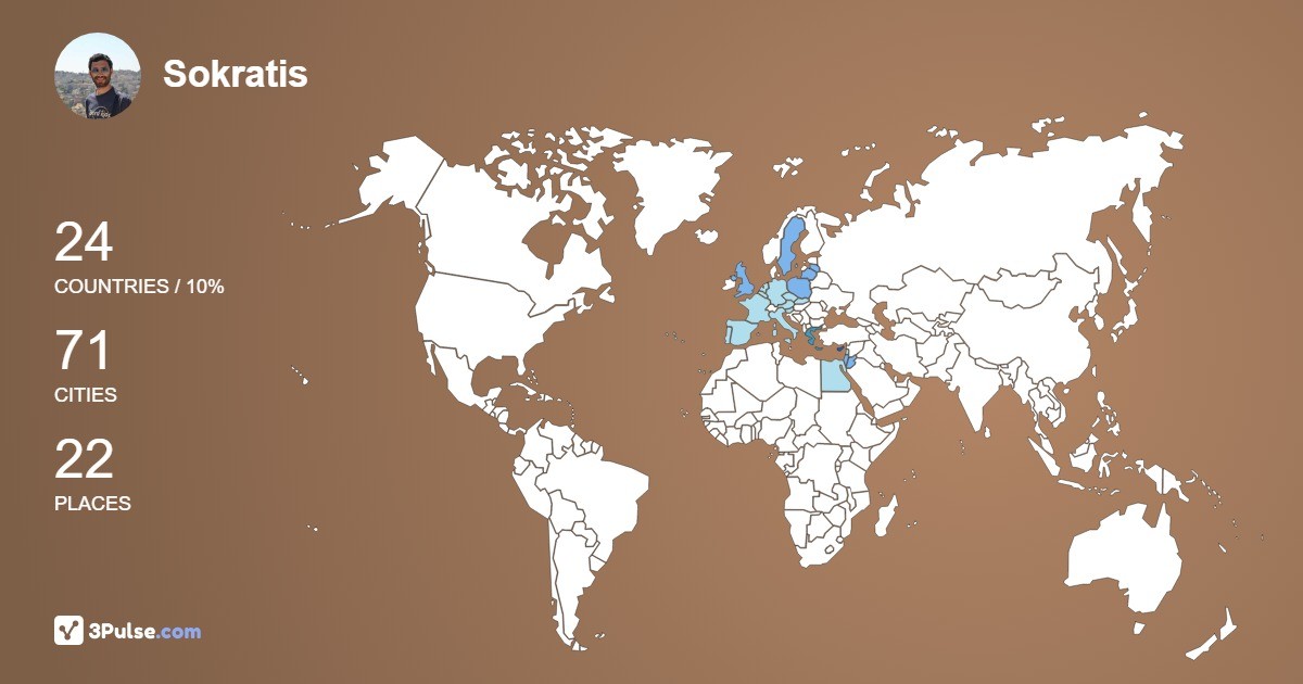 Sokratis Makarounas's Travel Map Image