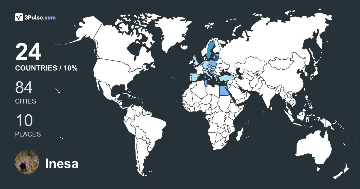Изображение Карты путешествий Inesa Barysien