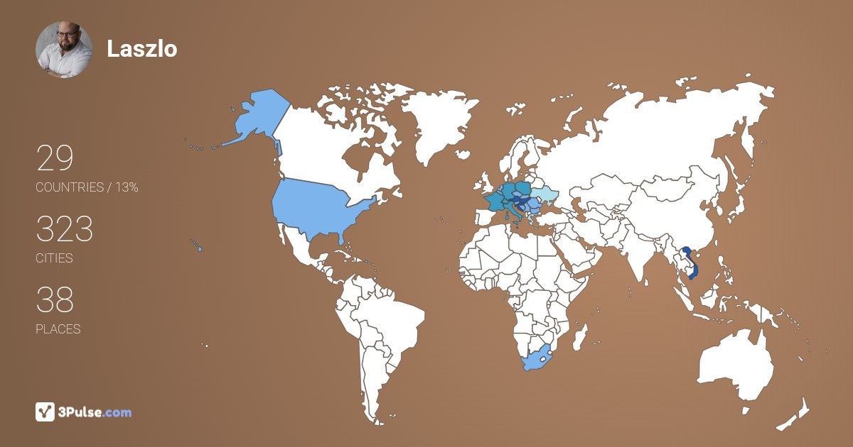 Laszlo Thierry's Travel Map Image