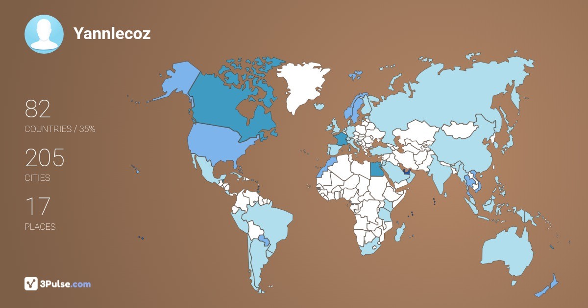 Yannlecoz's Travel Map Image