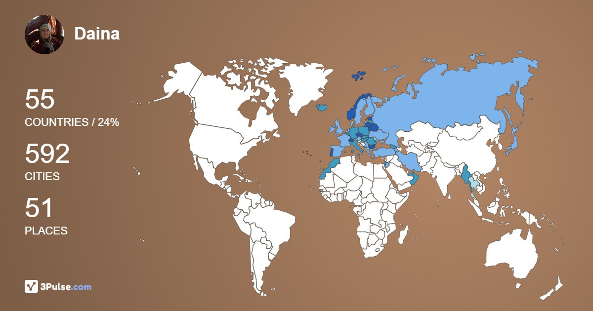 Изображение Карты путешествий Daina Cenyte