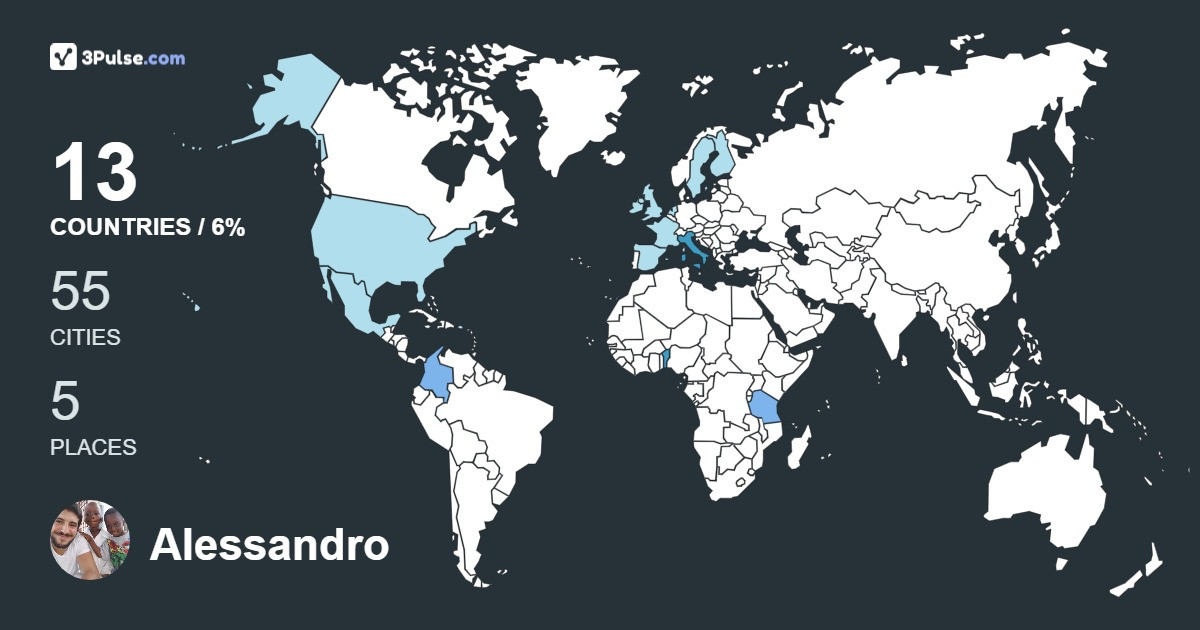 Alessandro Iacobelli's Travel Map Image