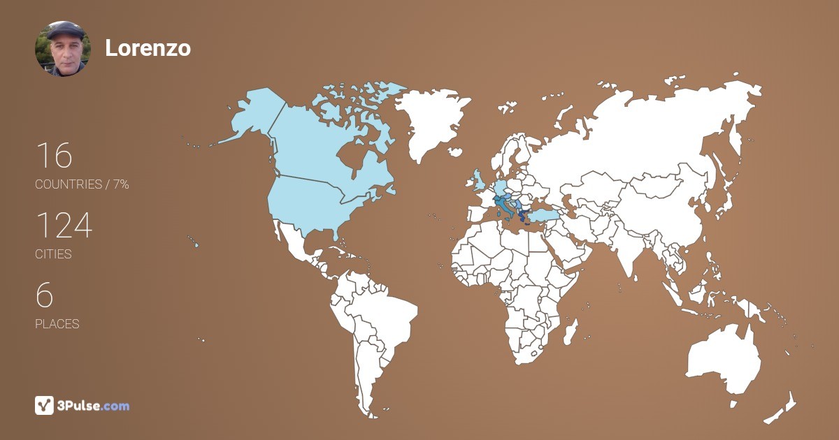 Lorenzo Ravi-Pinto's Travel Map Image