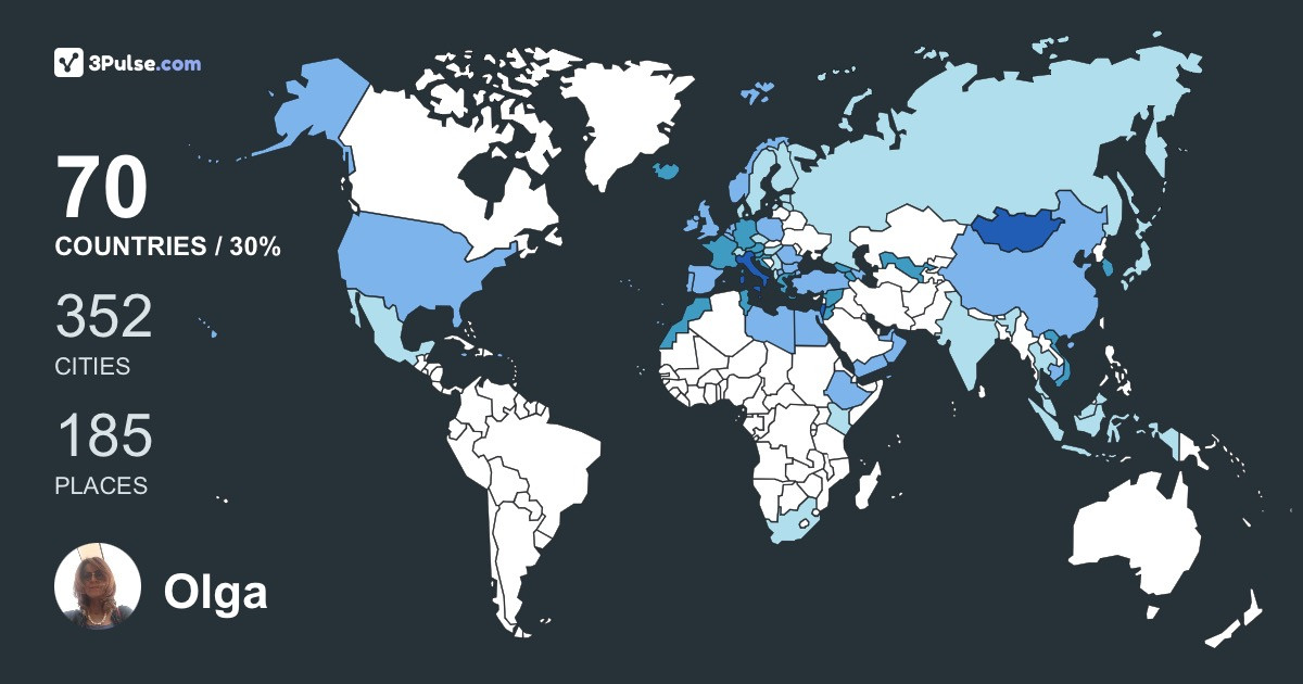 Olga Cin's Travel Map Image