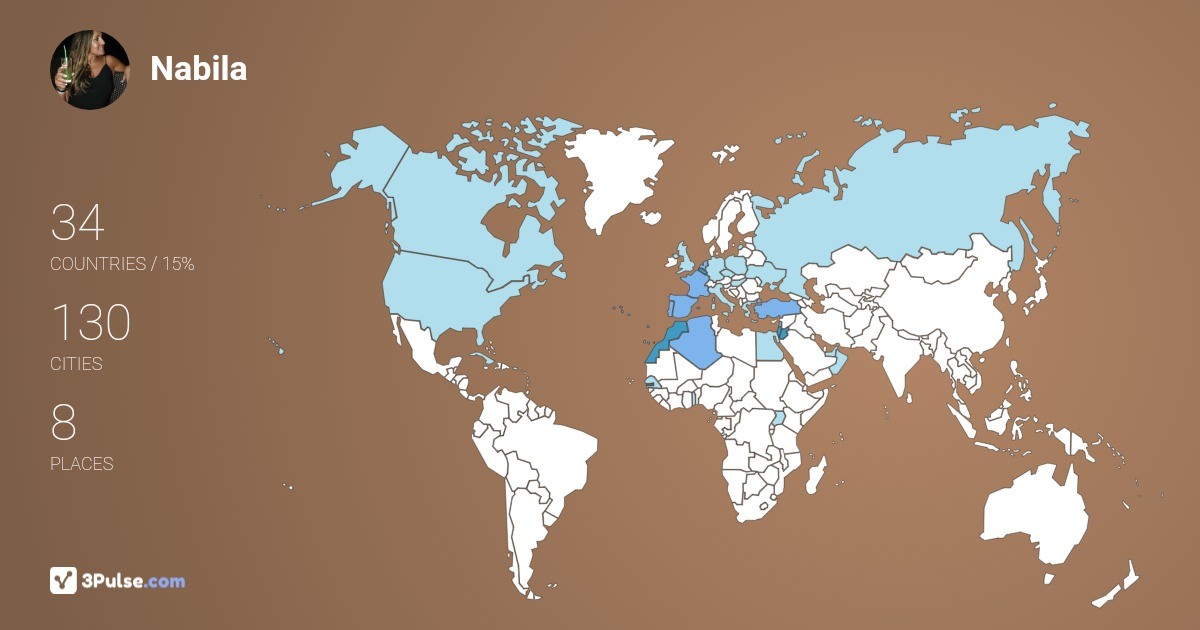 Изображение Карты путешествий Nabila Bourdaime