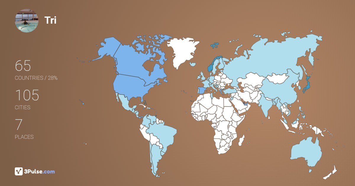 Tri Yatna's Travel Map Image