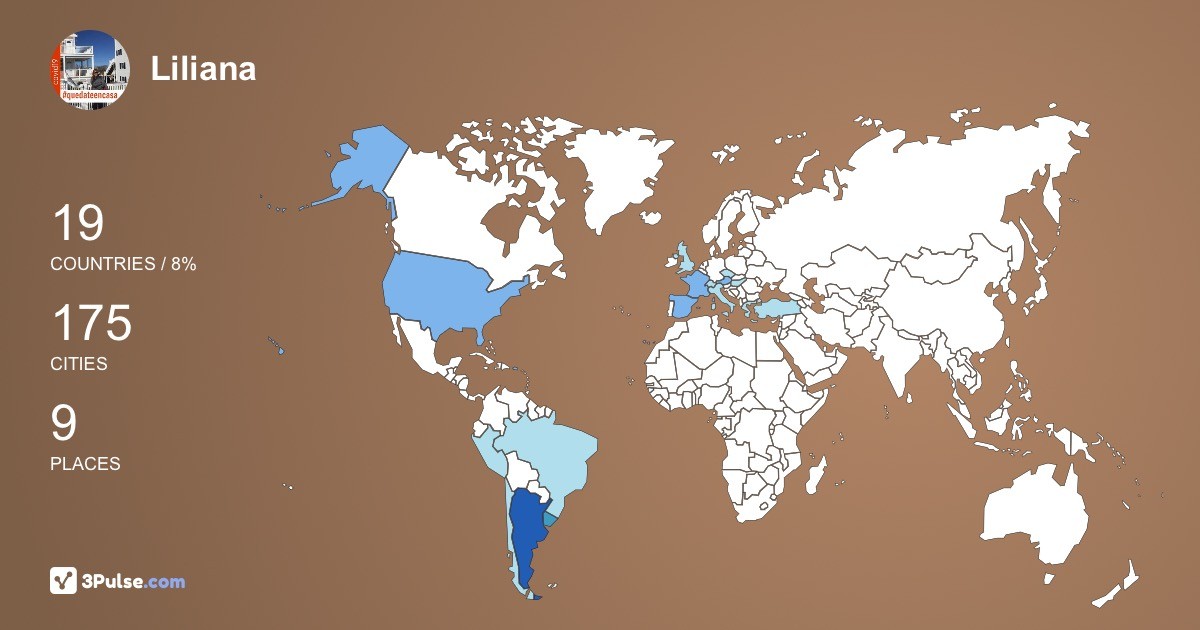 Liliana RT's Travel Map Image