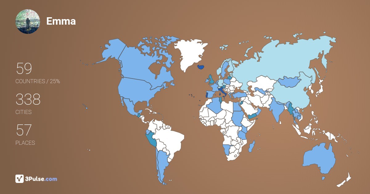 Emma Rigoli's Travel Map Image