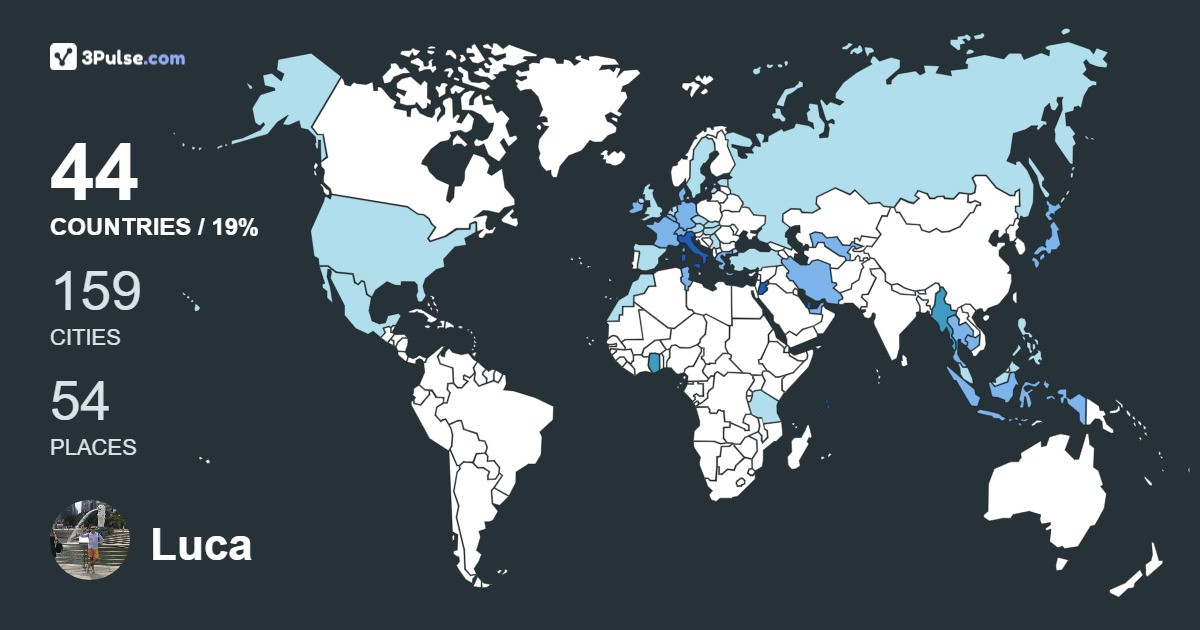 Luca Demicheli's Travel Map Image