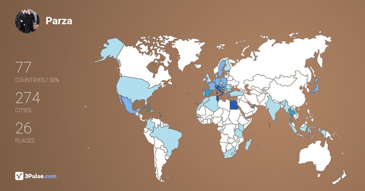 Изображение Карты путешествий Parza ImAtraveller