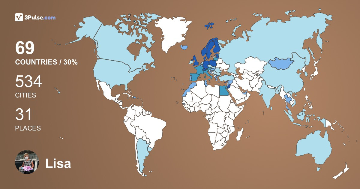 Lisa Martn's Travel Map Image