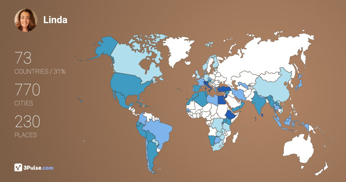 Linda Scordari's Travel Map Image