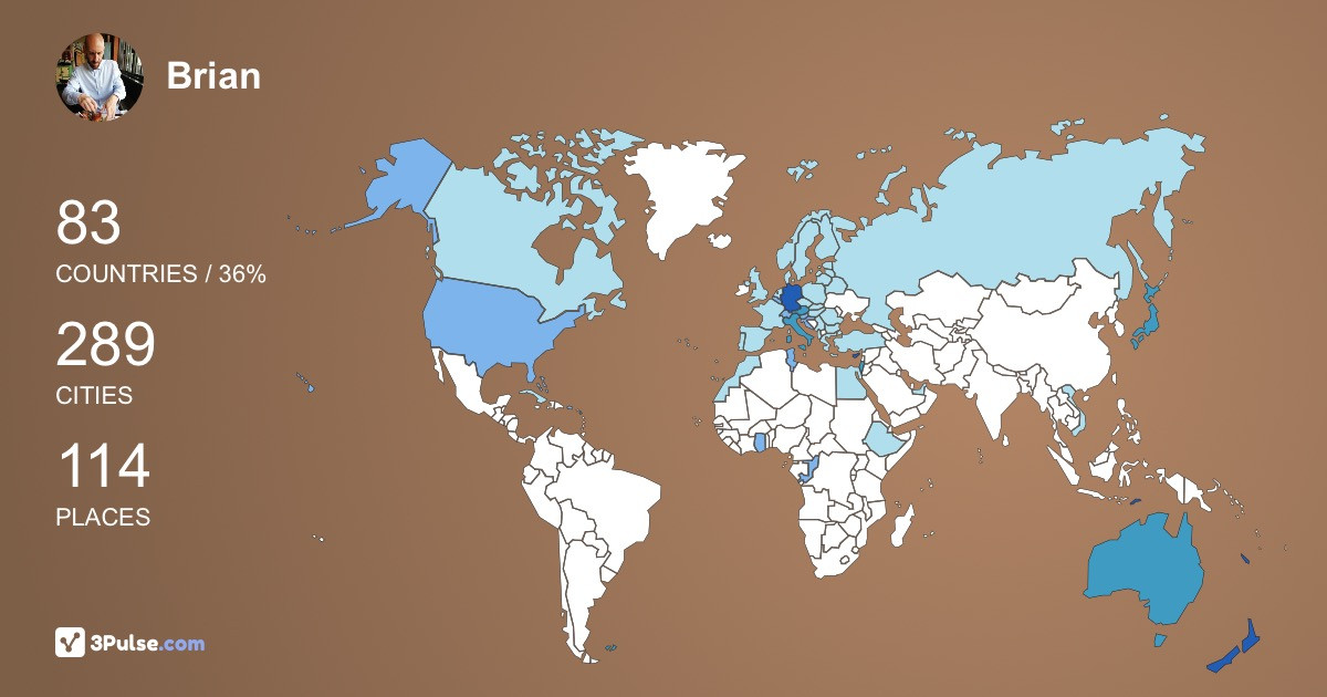 Изображение Карты путешествий Brian Adams