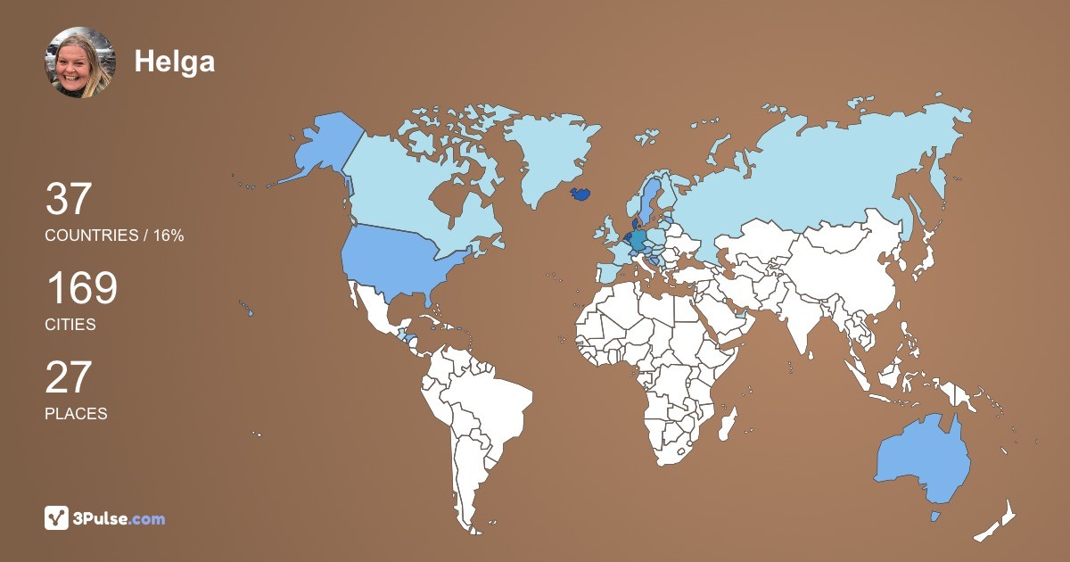 Helga Bjarnarson's Travel Map Image