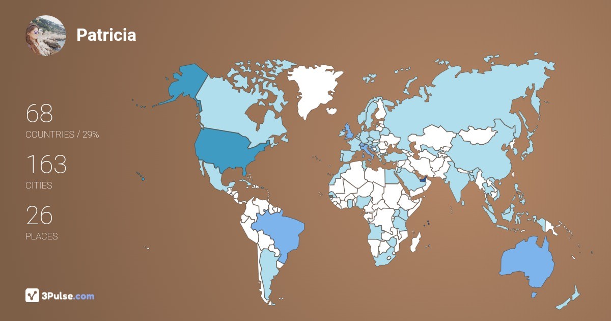 Patricia Guimaraes's Travel Map Image