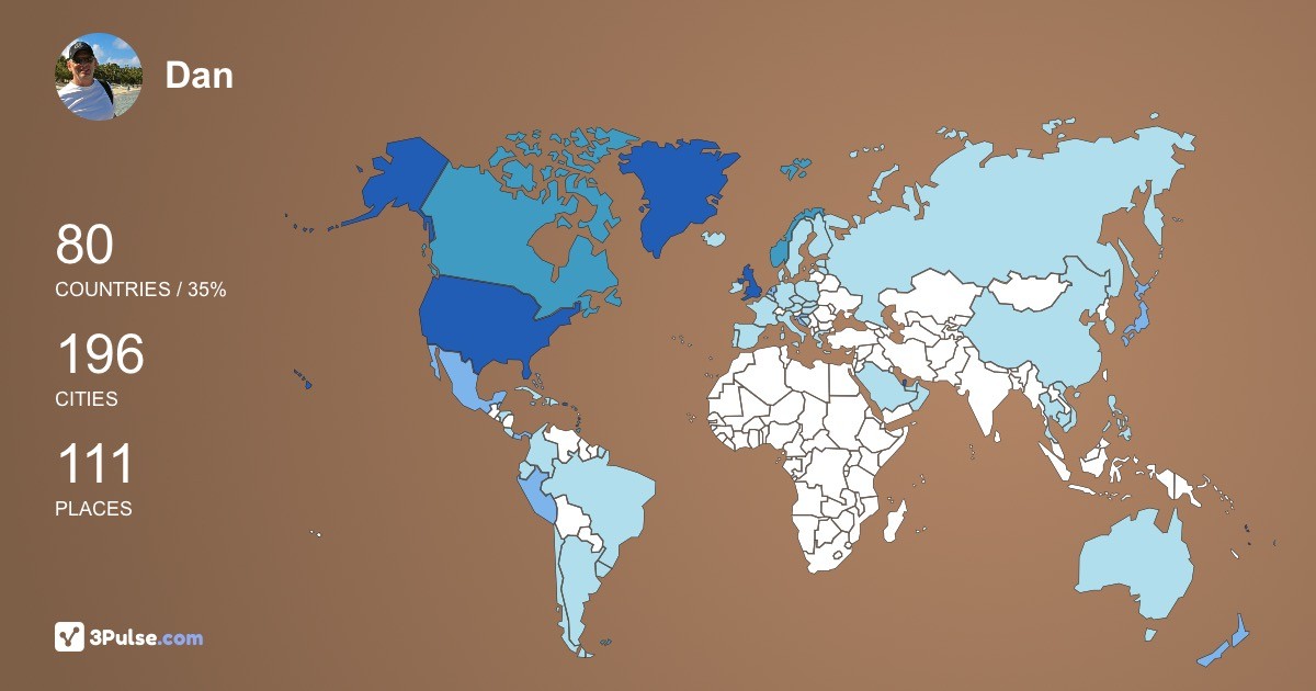 Изображение Карты путешествий Dan Ball