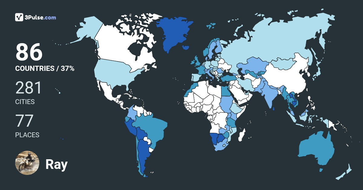 Изображение Карты путешествий Ray Butterworth