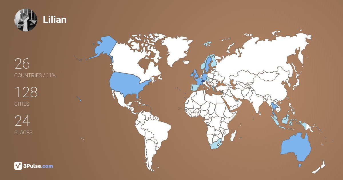 Lilian Heim's Travel Map Image