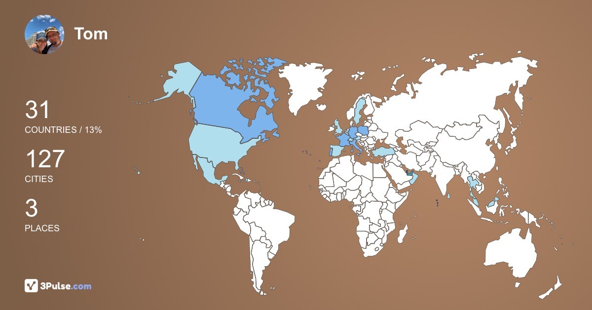 Изображение Карты путешествий Tom Marson