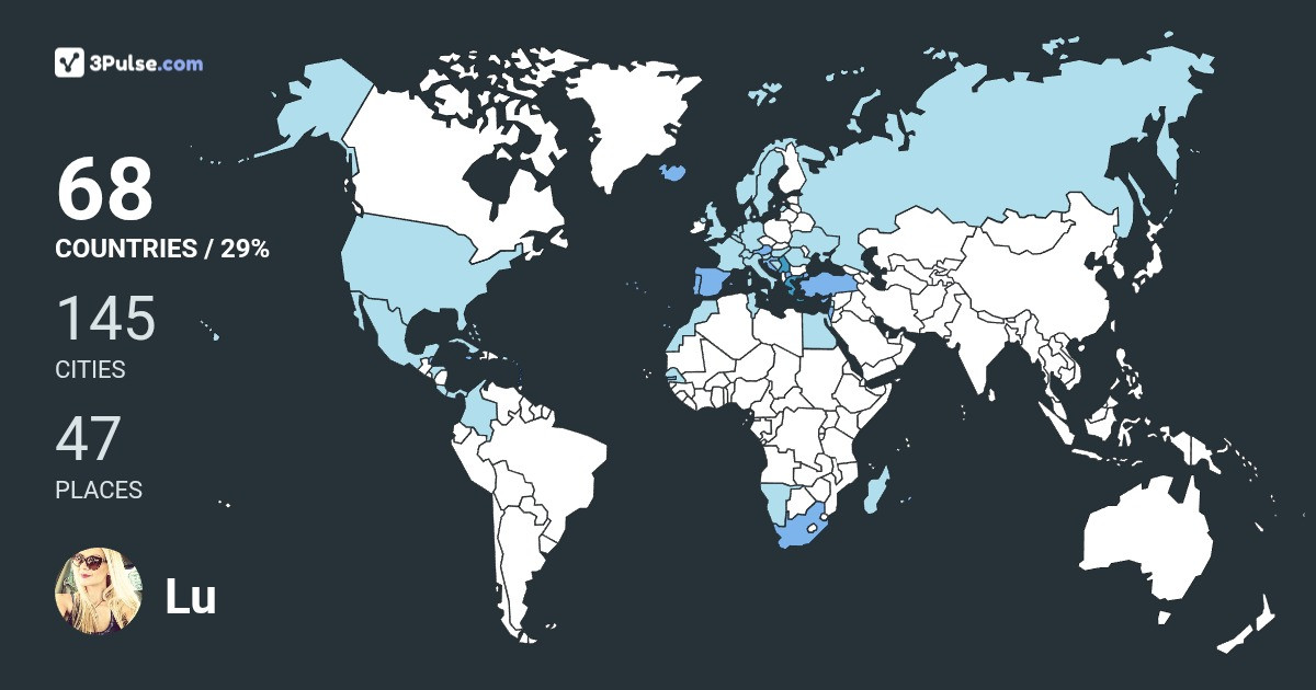 Lu Salome's Travel Map Image