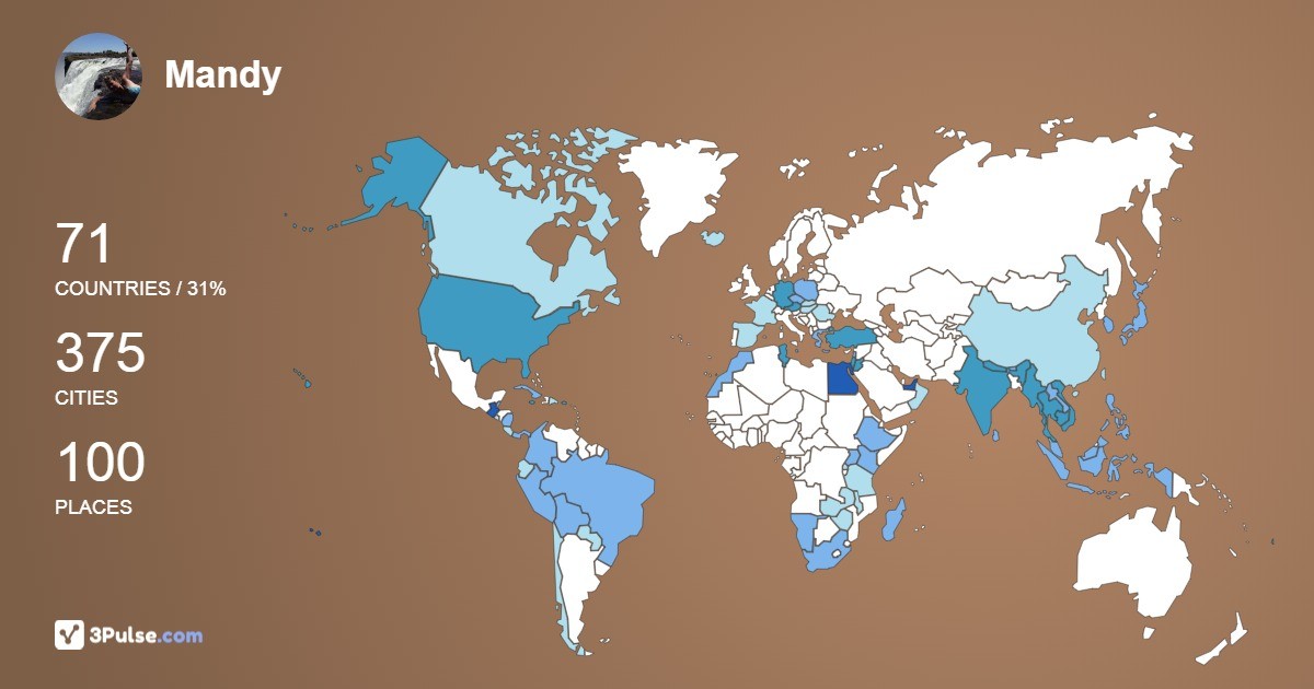 Mandy Wnsch's Travel Map Image