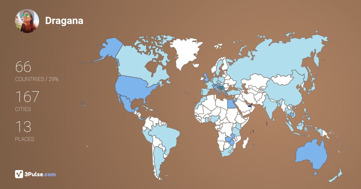 Dragana uli's Travel Map Image