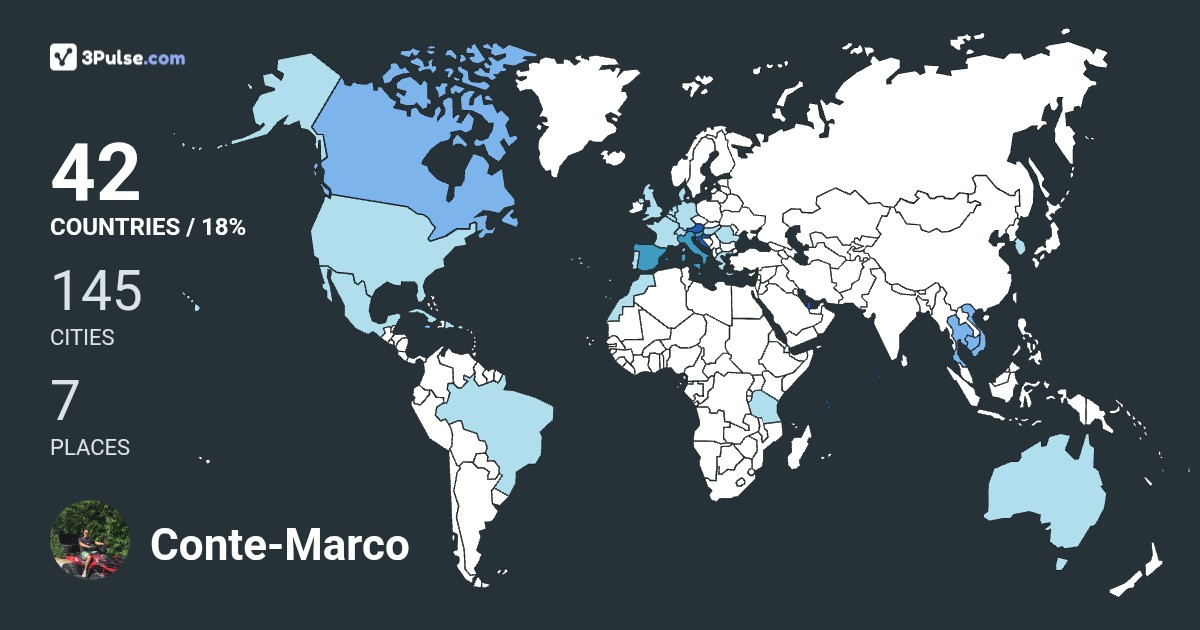 Conte-Marco Tassinari's Travel Map Image