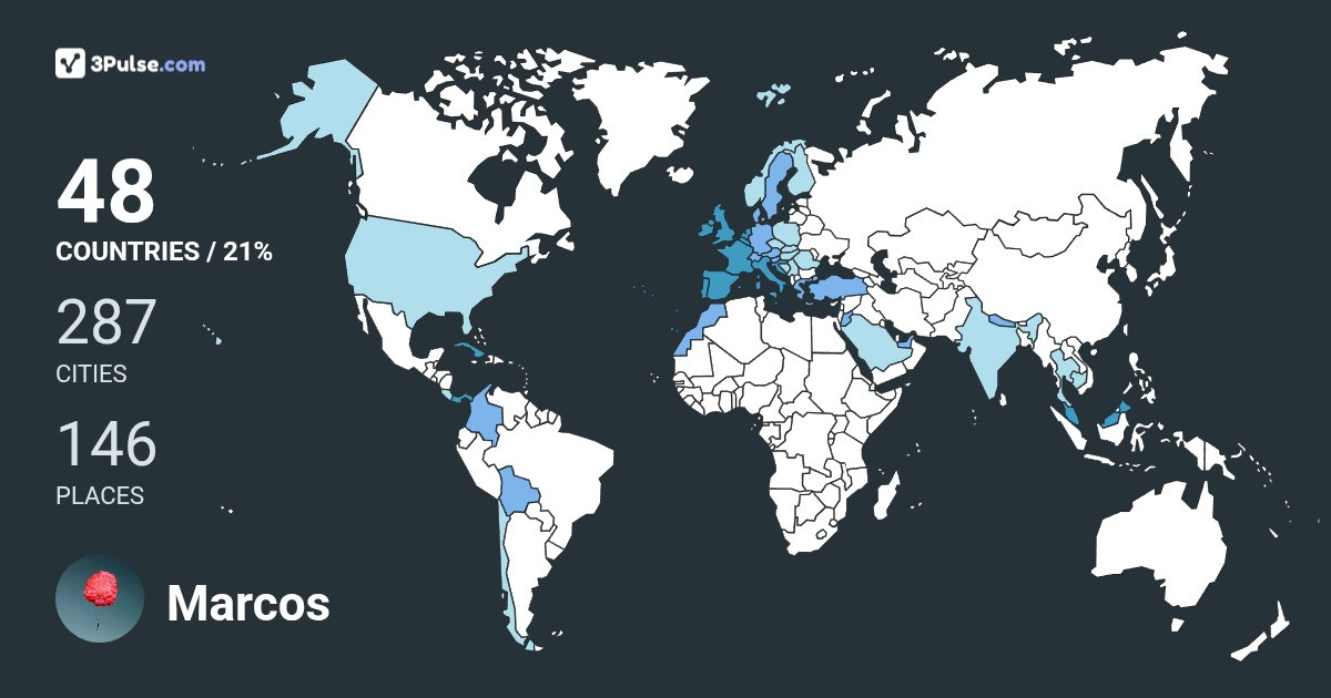 Marcos Vzquez's Travel Map Image
