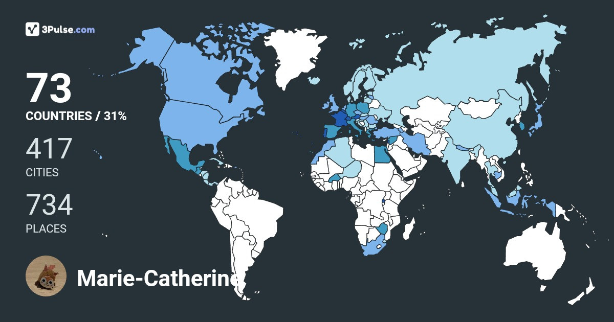 Изображение Карты путешествий Marie-Catherine Poirier