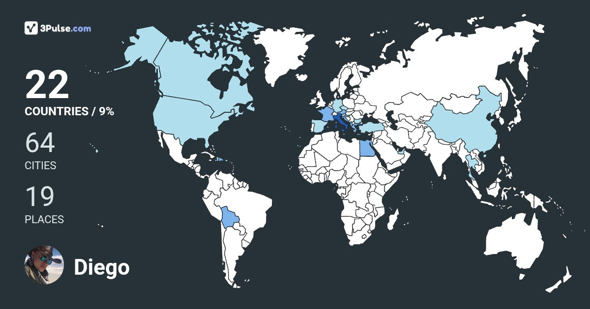 Diego Ziggiotto's Travel Map Image