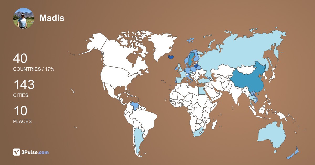 Madis Sander's Travel Map Image