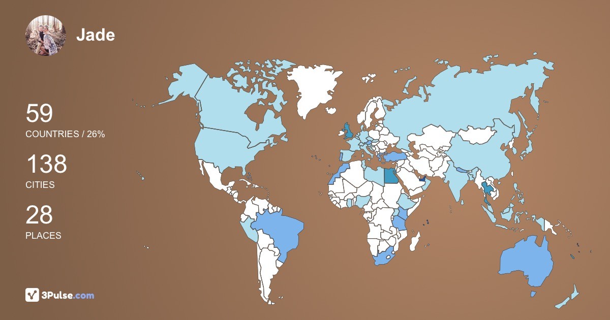 Jade Scott's Travel Map Image