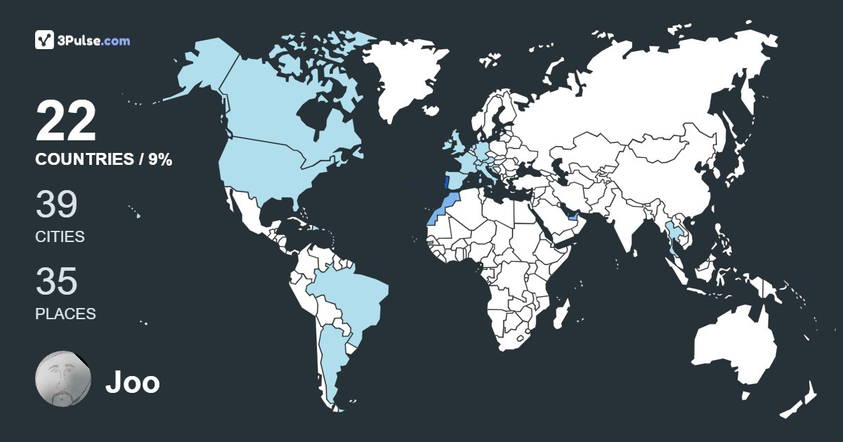 Изображение Карты путешествий Joo Feliciano