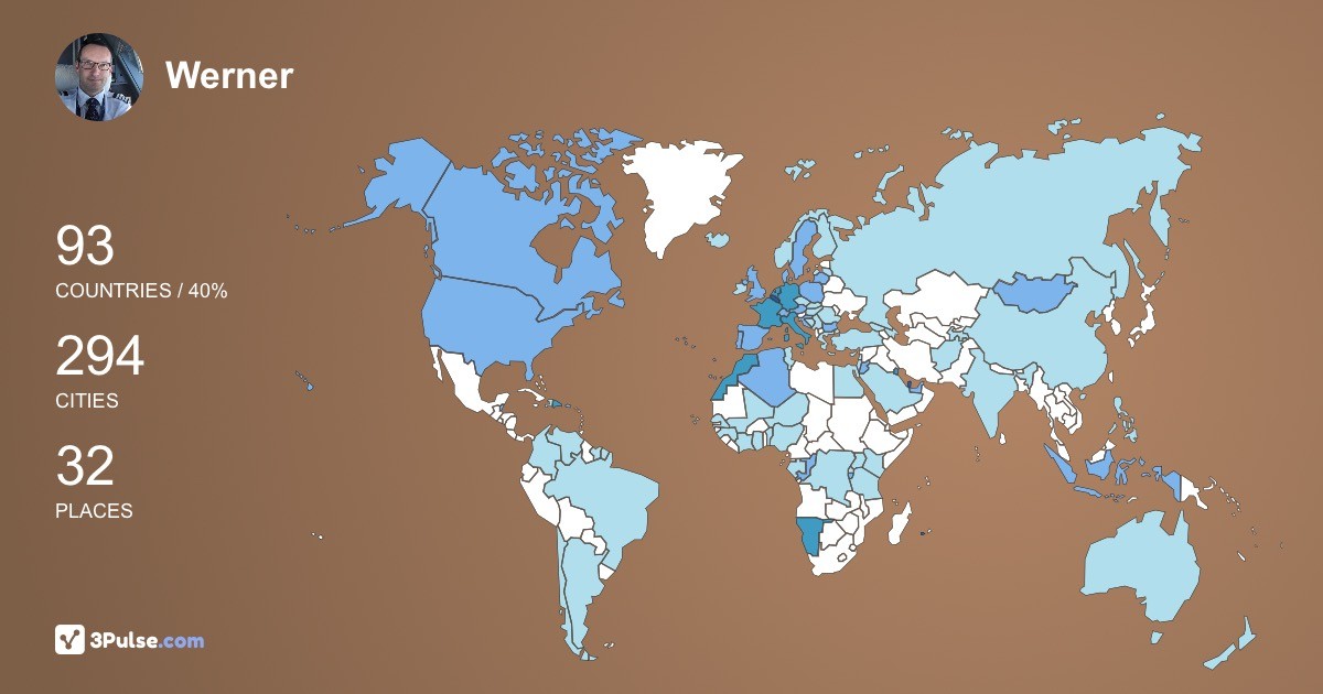 Изображение Карты путешествий Werner Meukens