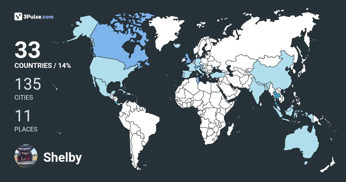Shelby Lamoureux's Travel Map Image