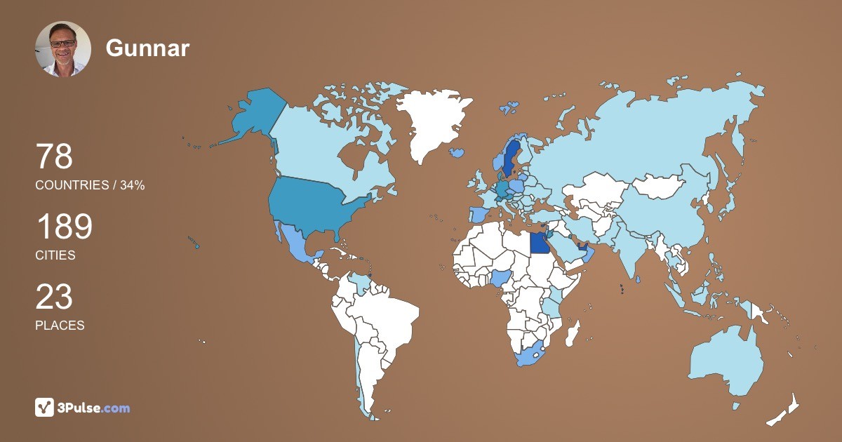 Изображение Карты путешествий Gunnar Lundgren