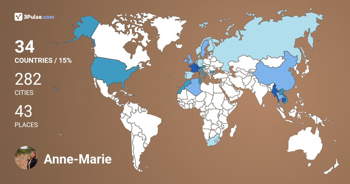 Anne-Marie Quirin's Travel Map Image