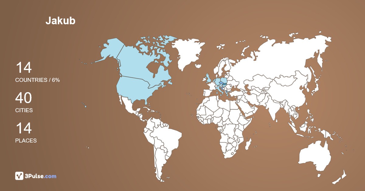 Jakub Vaculka's Travel Map Image