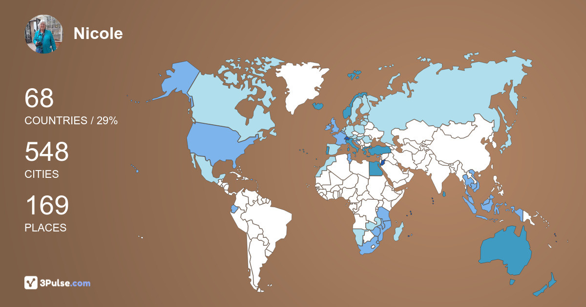 Nicole Guignard's Travel Map Image