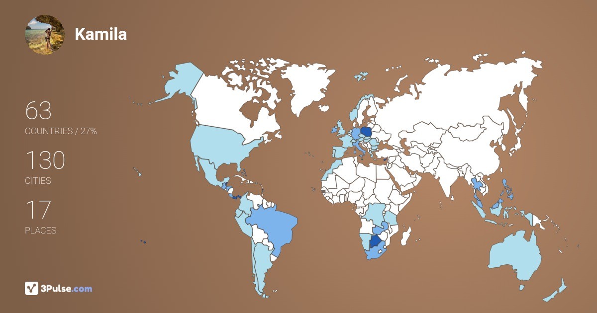 Изображение Карты путешествий Kamila Walkiewicz