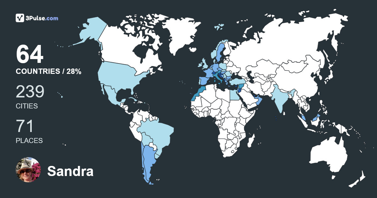 Sandra Holsinger-Staresina's Travel Map Image