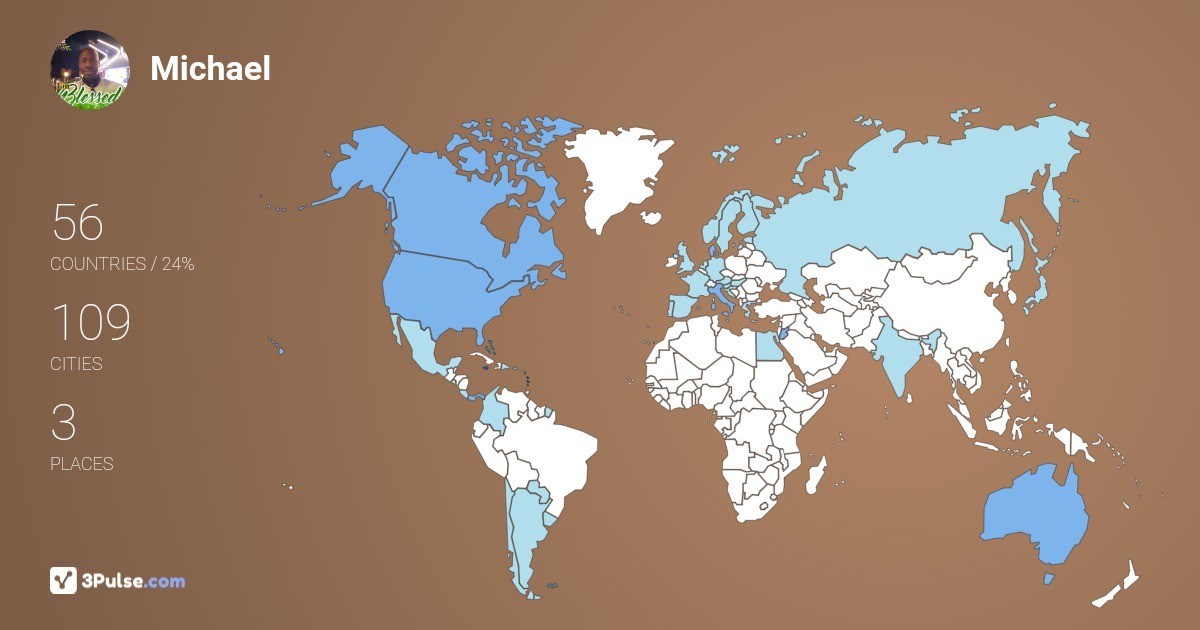 Изображение Карты путешествий Michael Spinkzz