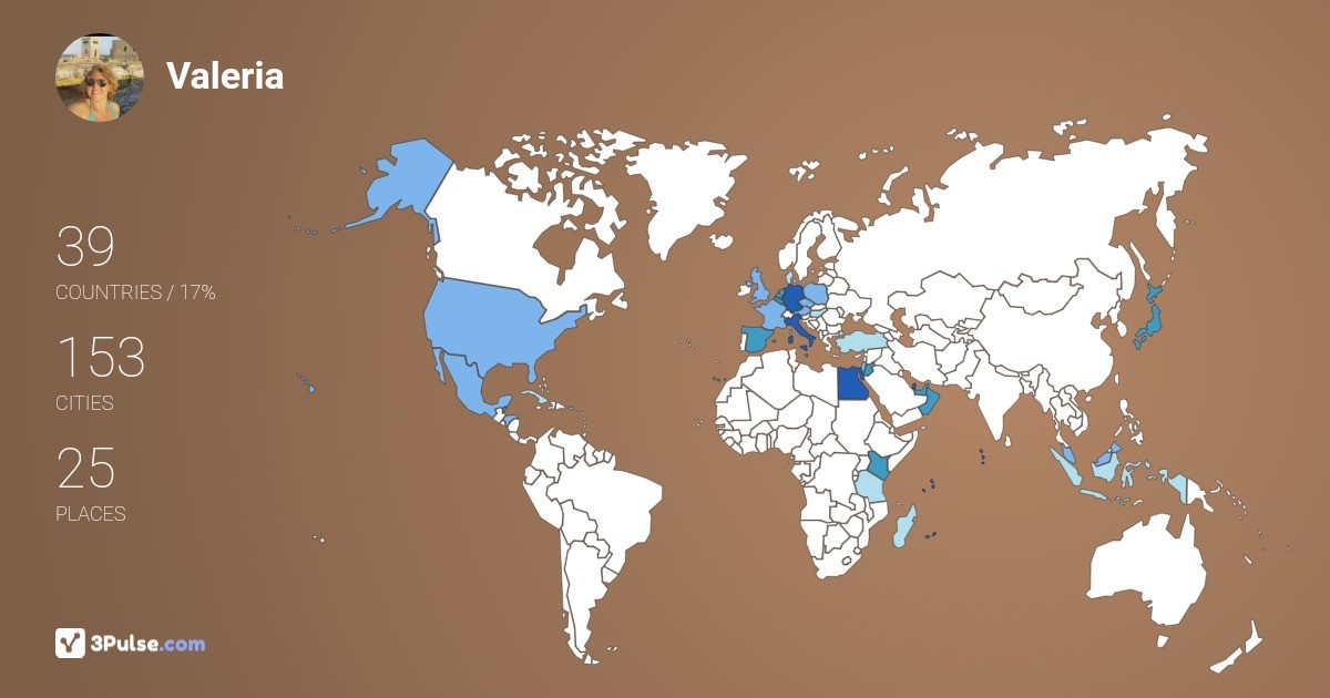 Valeria Rasino's Travel Map Image