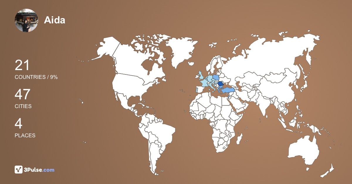 Aida Nechifor's Travel Map Image