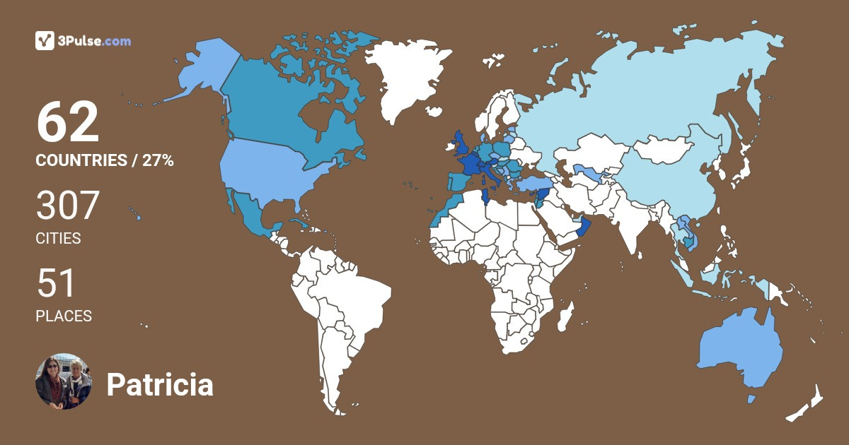 Patricia Tuseo's Travel Map Image