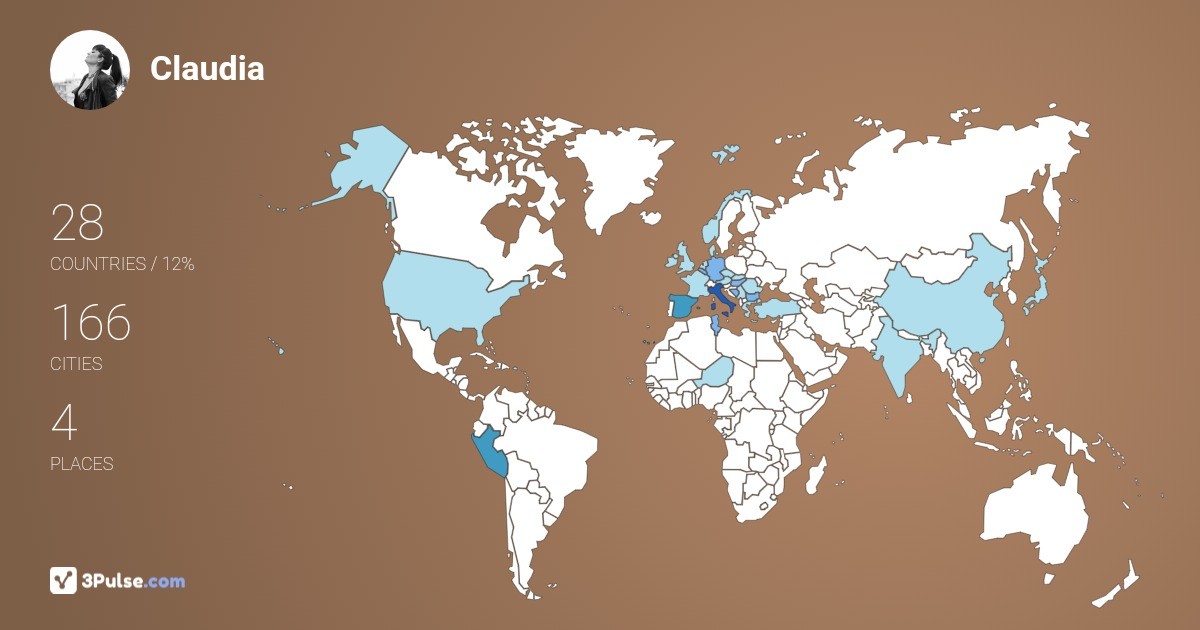 Изображение Карты путешествий Claudia Aru