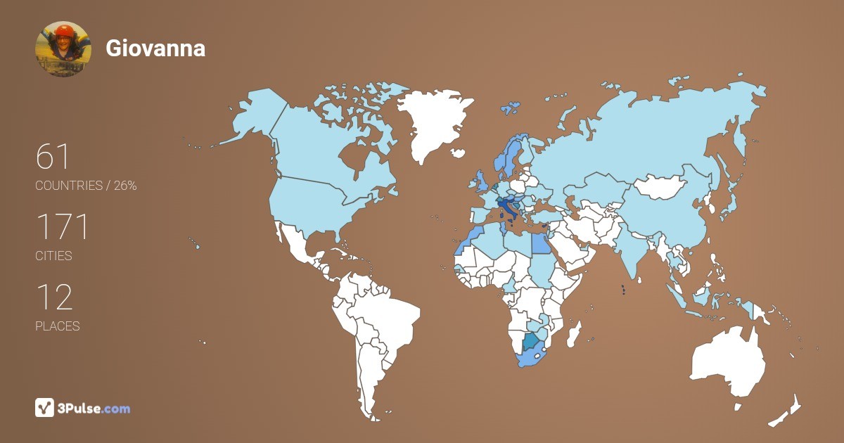 Giovanna Leotta's Travel Map Image