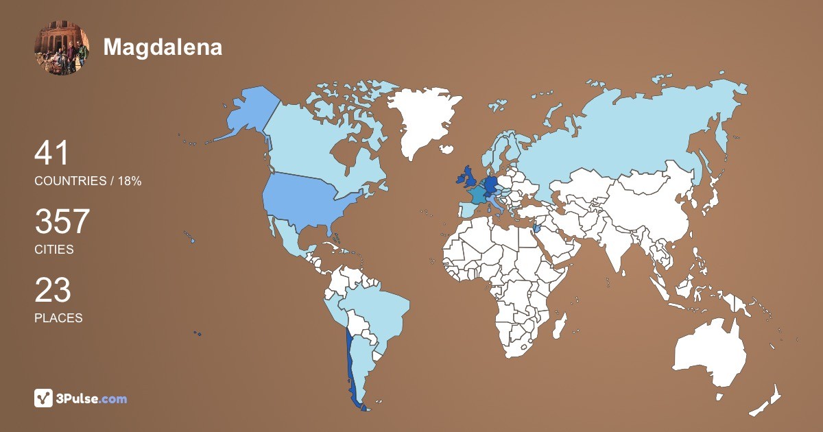 Magdalena Werner's Travel Map Image