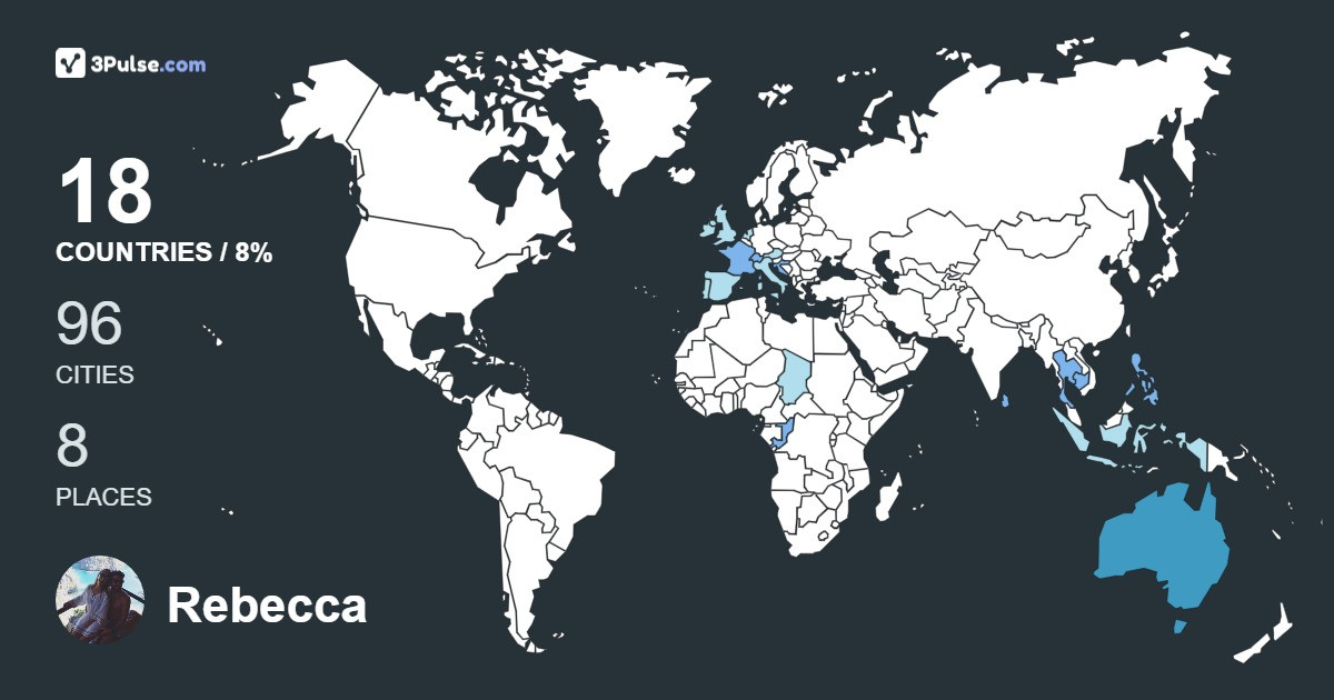 Rebecca Fombonne's Travel Map Image